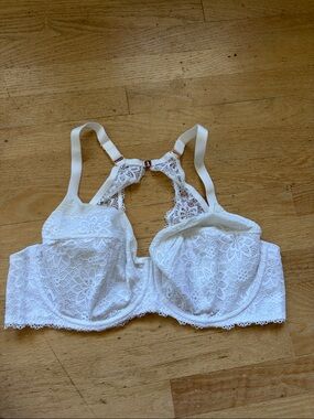 Bravissimo Bra size 40dd white lace underwire back closure